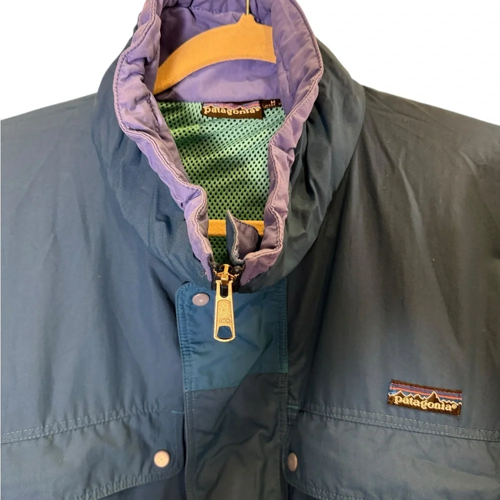 Patagonia Vintage Deep Blue Pullover Anorak Gorpcore Granola Windbreaker Sz M